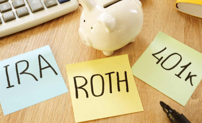 Sticky Notes with Roth, IRA, and 401(k)