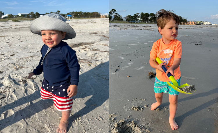 Becca's boys at the beach!